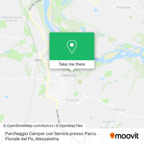 Parcheggio Camper con Service presso Parco Fluviale del Po map