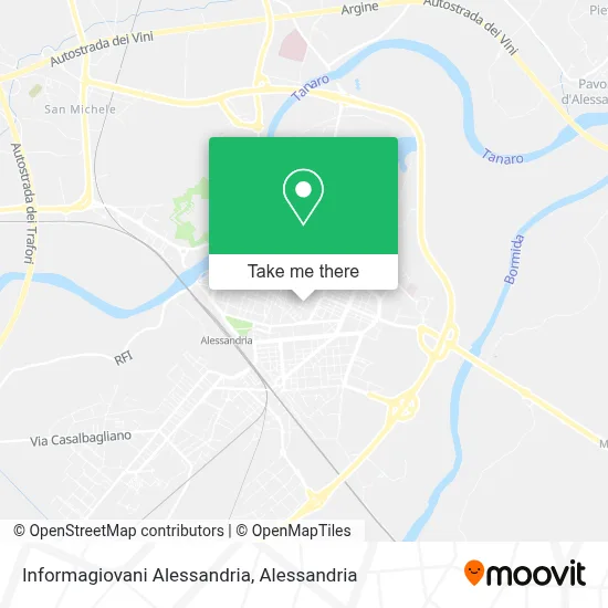 Informagiovani Alessandria map