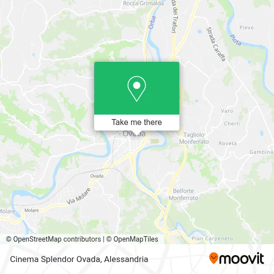 Cinema Splendor Ovada map