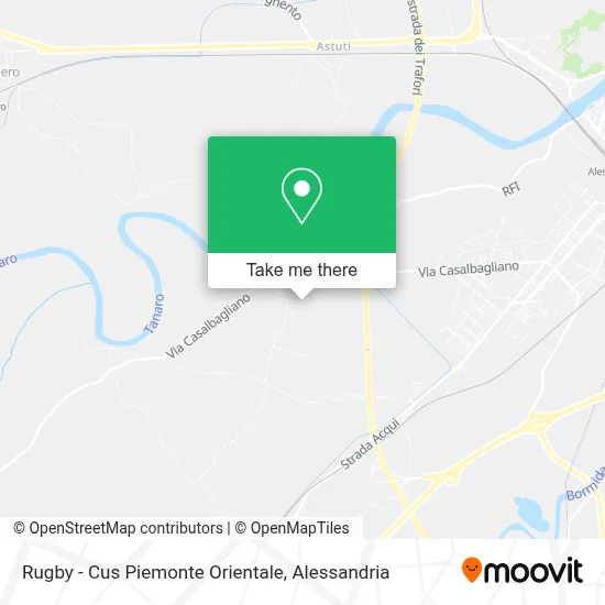 Rugby - Cus Piemonte Orientale map