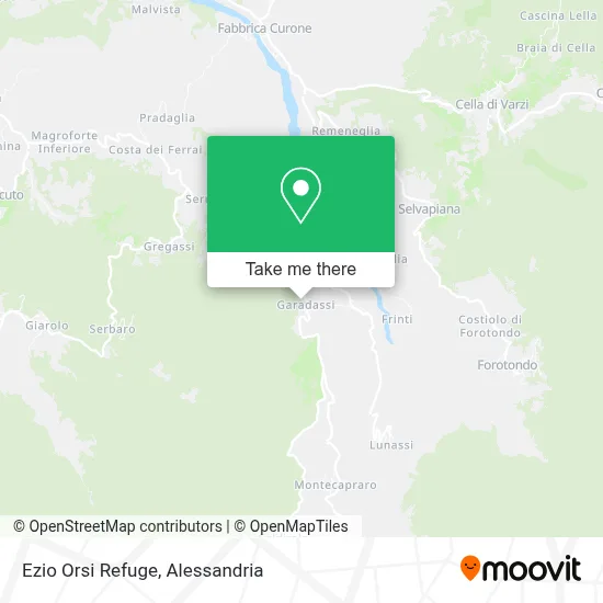 Ezio Orsi Refuge map