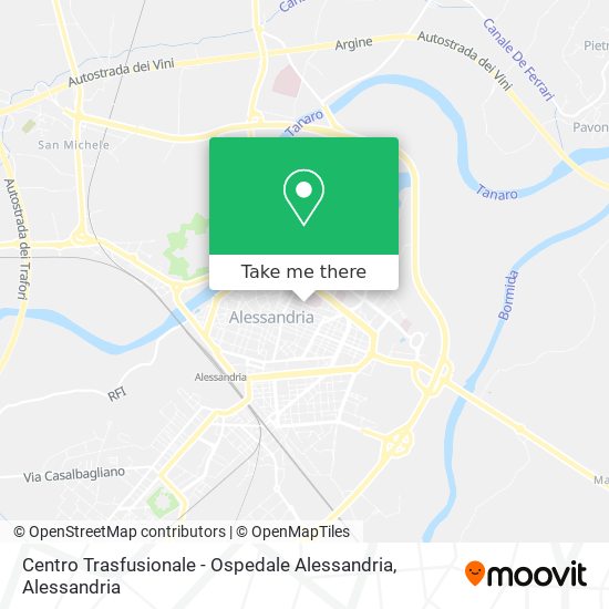 Centro Trasfusionale - Ospedale Alessandria map