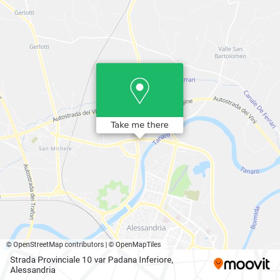 Strada Provinciale 10 var Padana Inferiore map