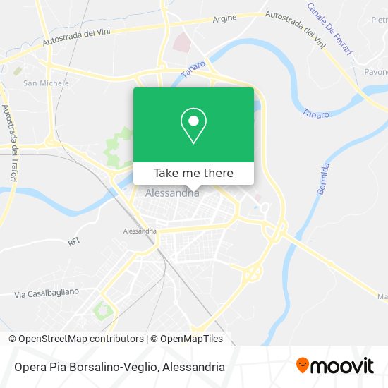 Opera Pia Borsalino-Veglio map