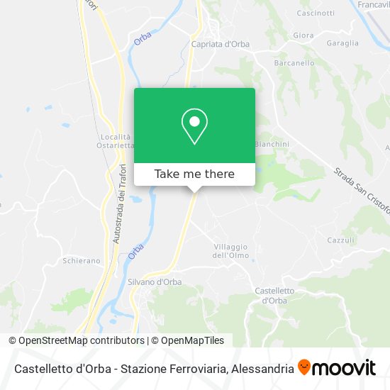 Castelletto d'Orba - Stazione Ferroviaria map