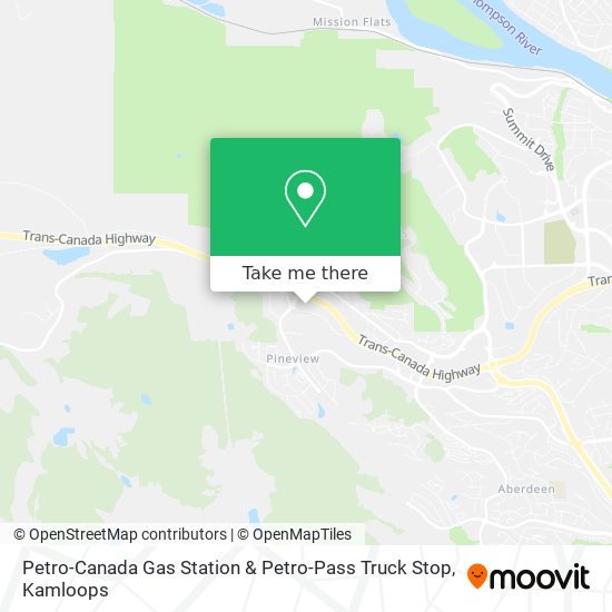 Petro-Canada Gas Station & Petro-Pass Truck Stop map