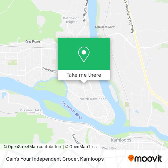 Cain's Your Independent Grocer map