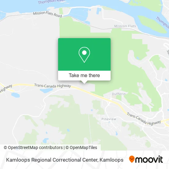 Kamloops Regional Correctional Center map