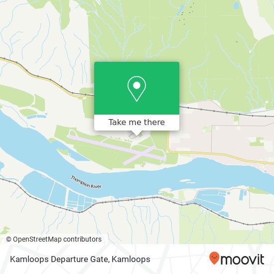 Kamloops Departure Gate map