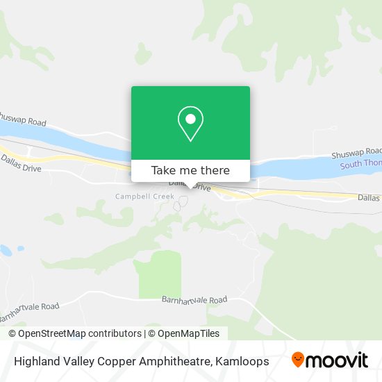 Highland Valley Copper Amphitheatre map