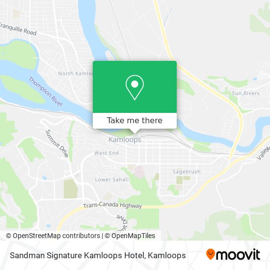 Sandman Signature Kamloops Hotel map