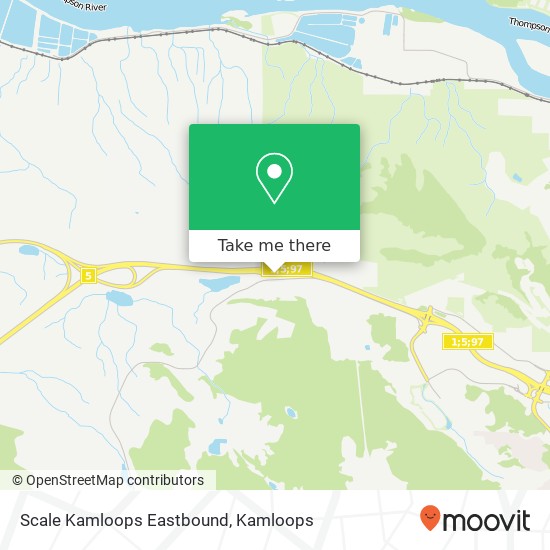 Scale Kamloops Eastbound map