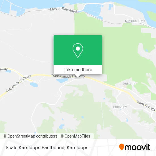 Scale Kamloops Eastbound map