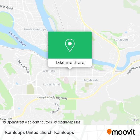 Kamloops United church map