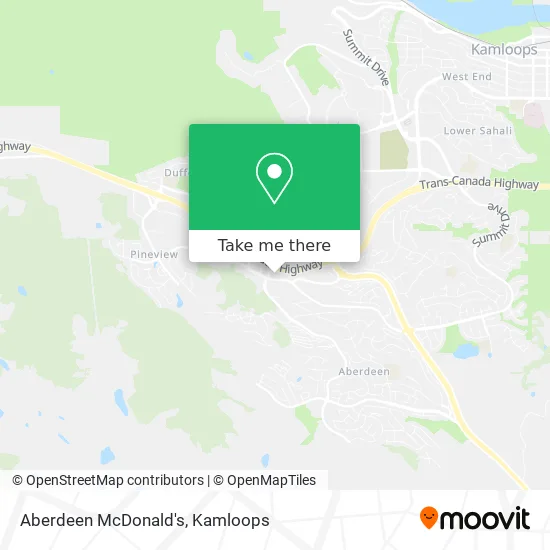 Aberdeen McDonald's map