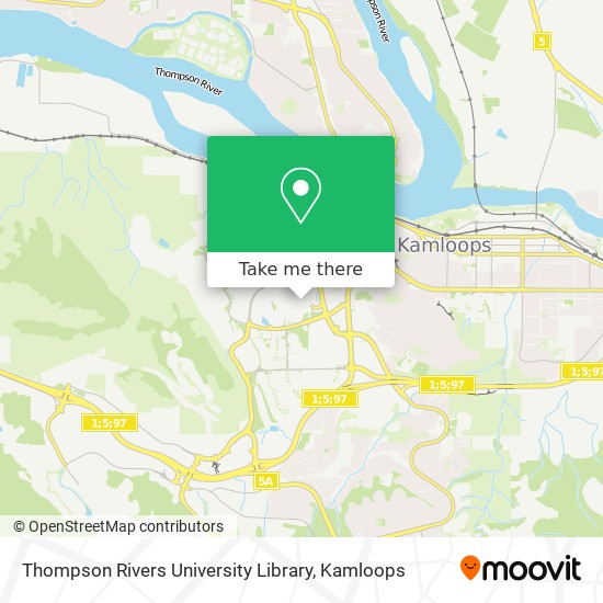 Thompson Rivers University Library map