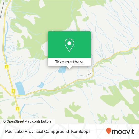 Paul Lake Provincial Campground map