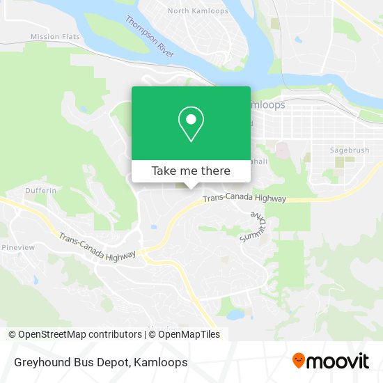 Greyhound Bus Depot map