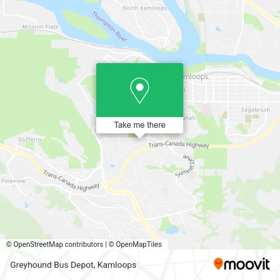 Greyhound Bus Depot map