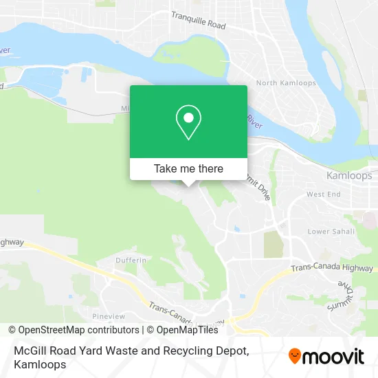 McGill Road Yard Waste and Recycling Depot map