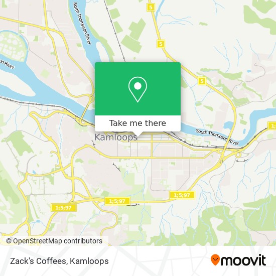 Zack's Coffees map