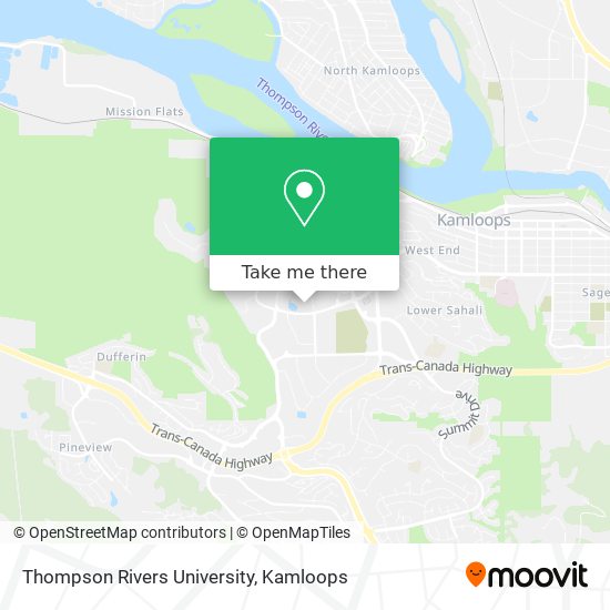 Thompson Rivers University map