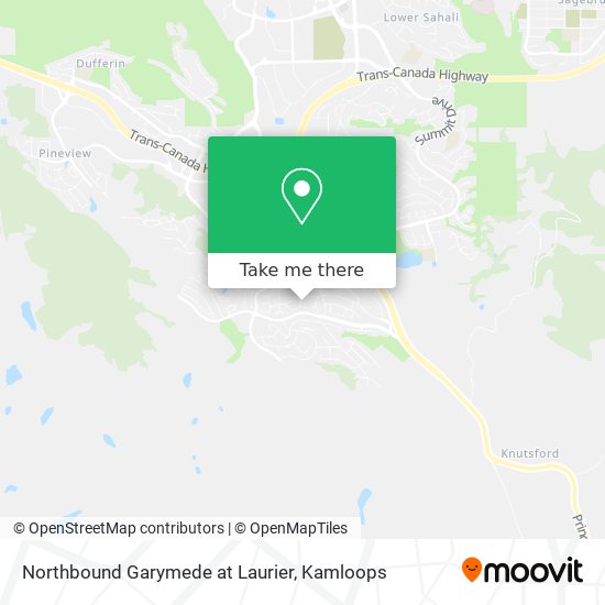 Northbound Garymede at Laurier map
