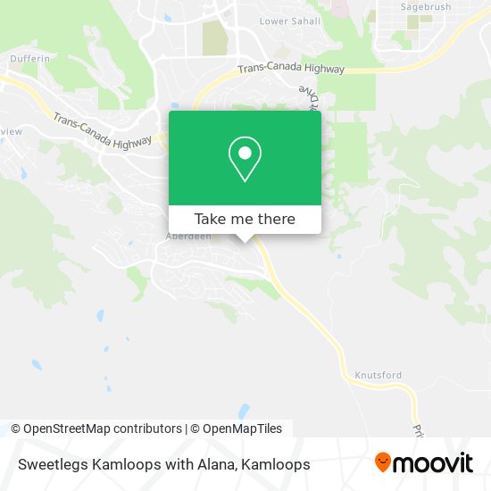 Sweetlegs Kamloops with Alana map