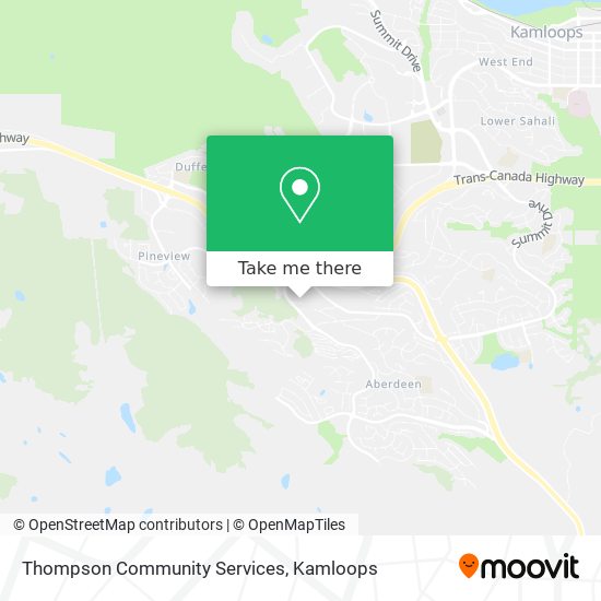 Thompson Community Services map