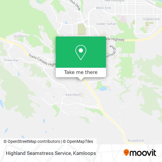 Highland Seamstress Service map