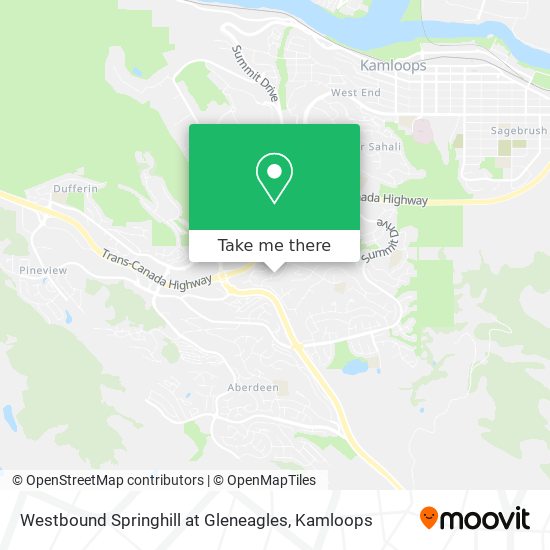 Westbound Springhill at Gleneagles map