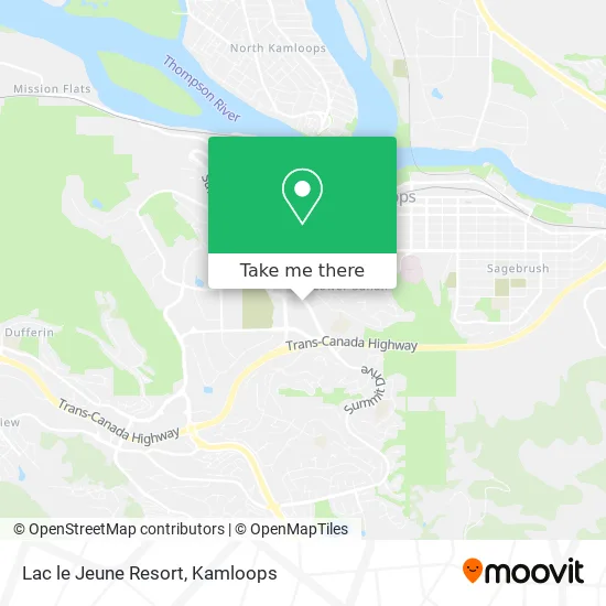 Lac le Jeune Resort map