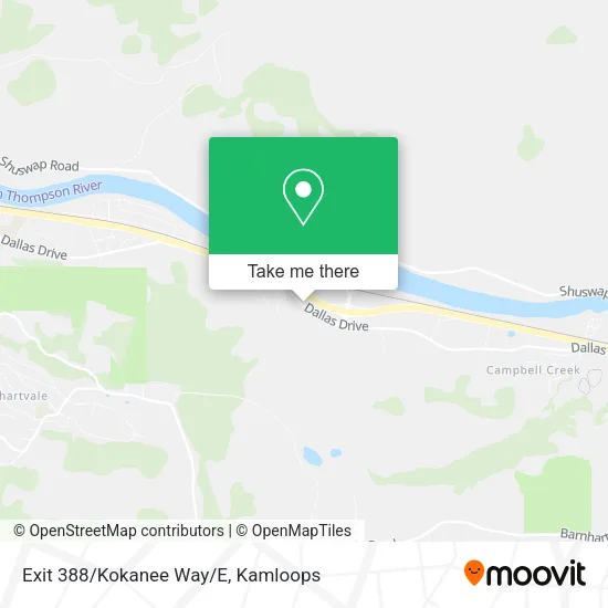 Exit 388/Kokanee Way/E map