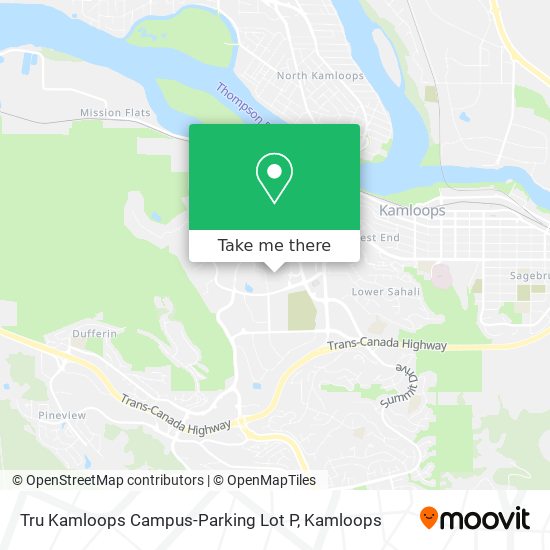 Tru Kamloops Campus-Parking Lot P map