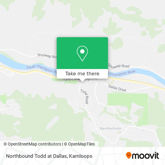 Northbound Todd at Dallas map