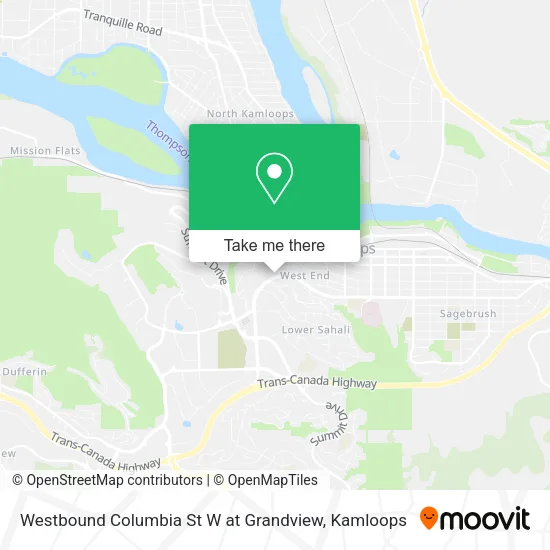 Westbound Columbia St W at Grandview map