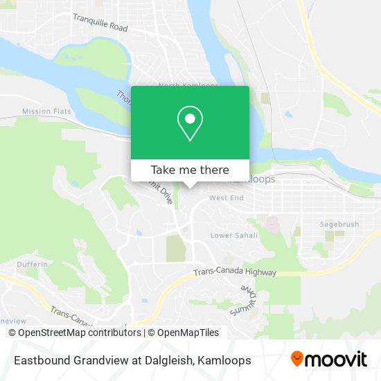 Eastbound Grandview at Dalgleish map