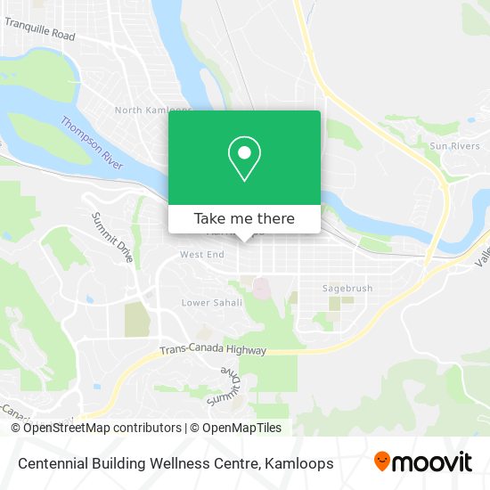 Centennial Building Wellness Centre map