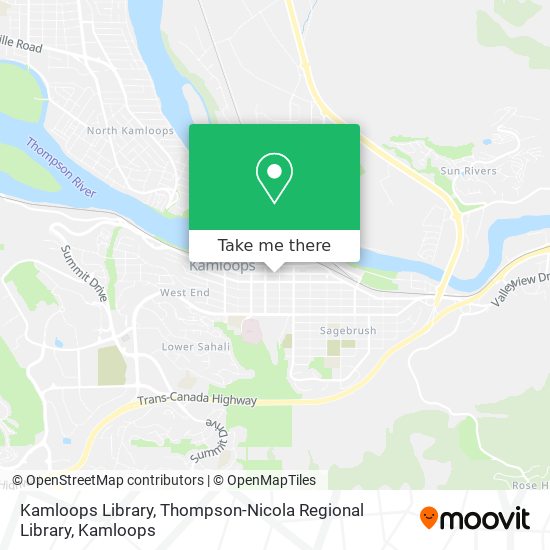 Kamloops Library, Thompson-Nicola Regional Library map