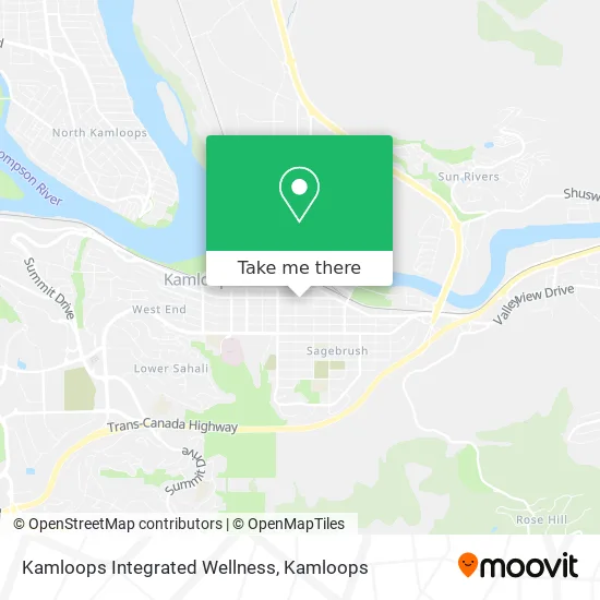 Kamloops Integrated Wellness map