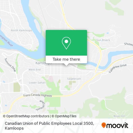 Canadian Union of Public Employees Local 3500 map