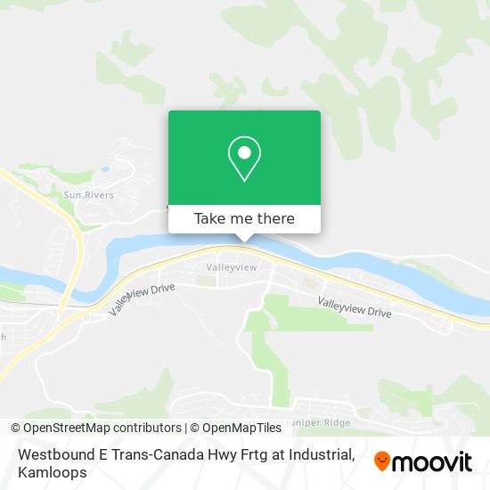 Westbound E Trans-Canada Hwy Frtg at Industrial map