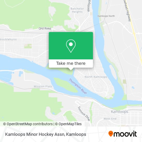 Kamloops Minor Hockey Assn map