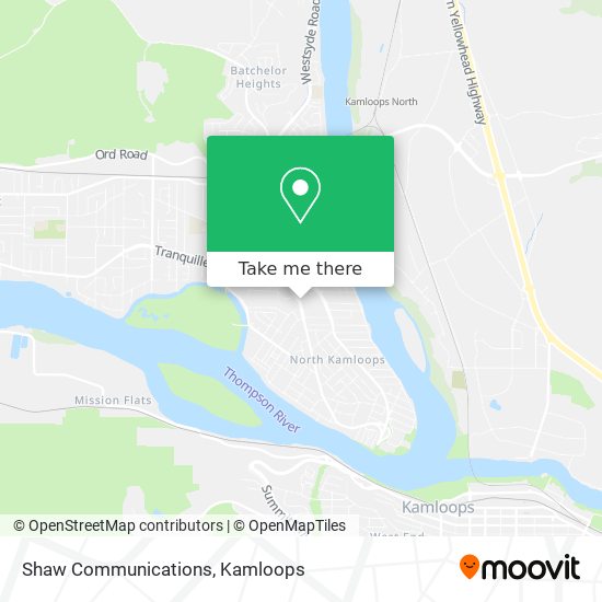 Shaw Communications map