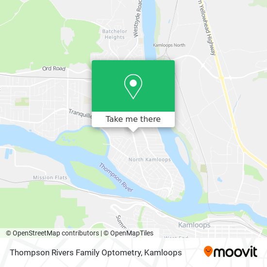 Thompson Rivers Family Optometry map