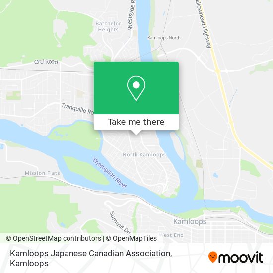 Kamloops Japanese Canadian Association map