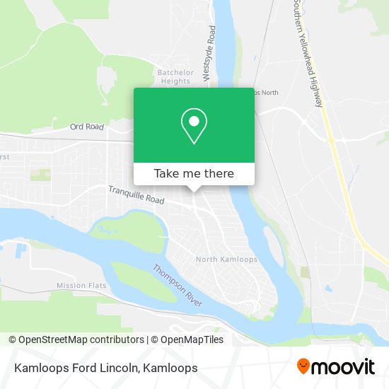 Kamloops Ford Lincoln map