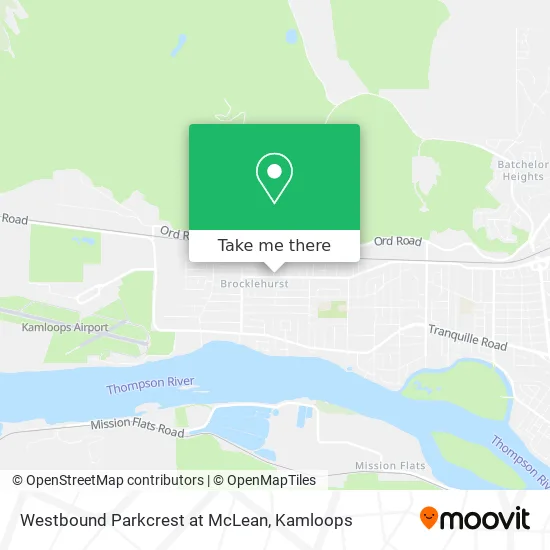 Westbound Parkcrest at McLean map