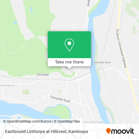 Eastbound Linthorpe at Hillcrest map