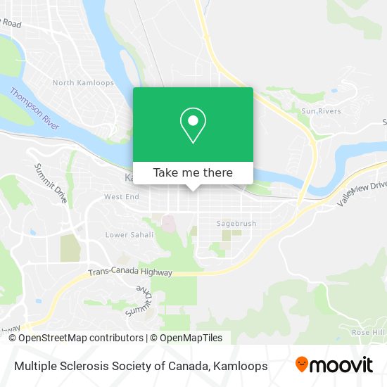 Multiple Sclerosis Society of Canada map